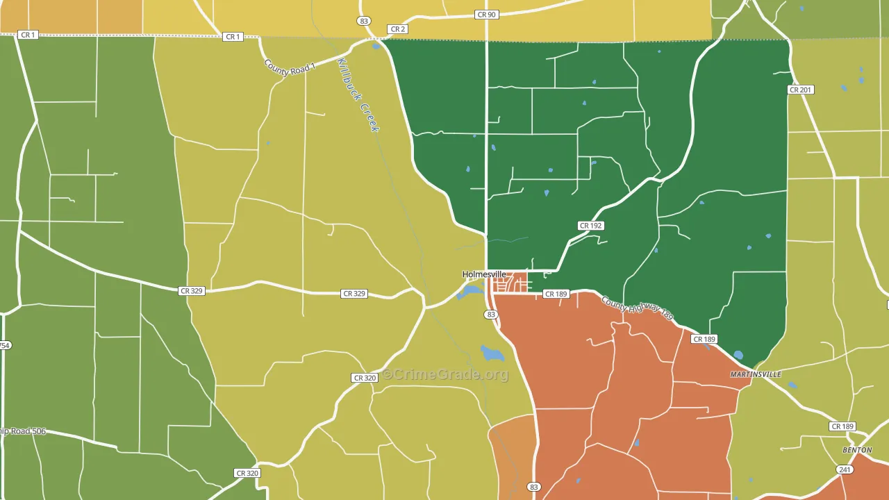 44633, OH Map of Theft Rates