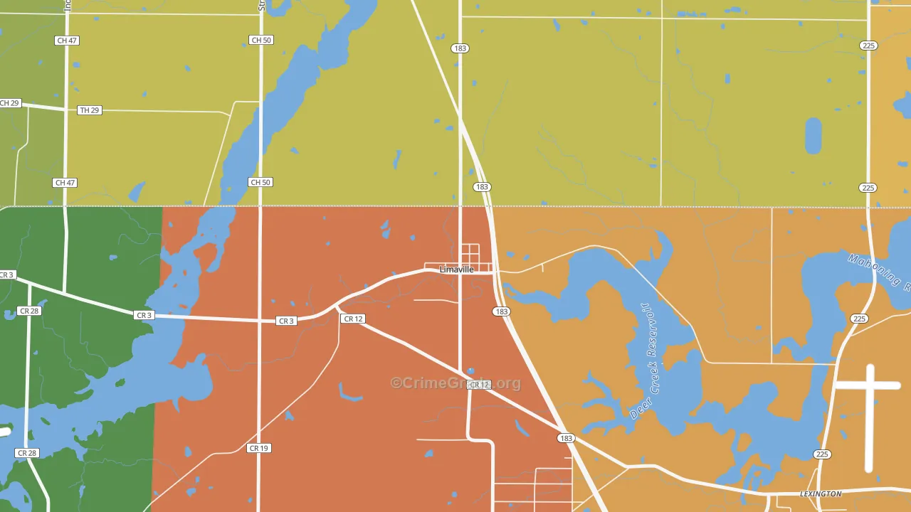 44640, OH Map of Theft Rates