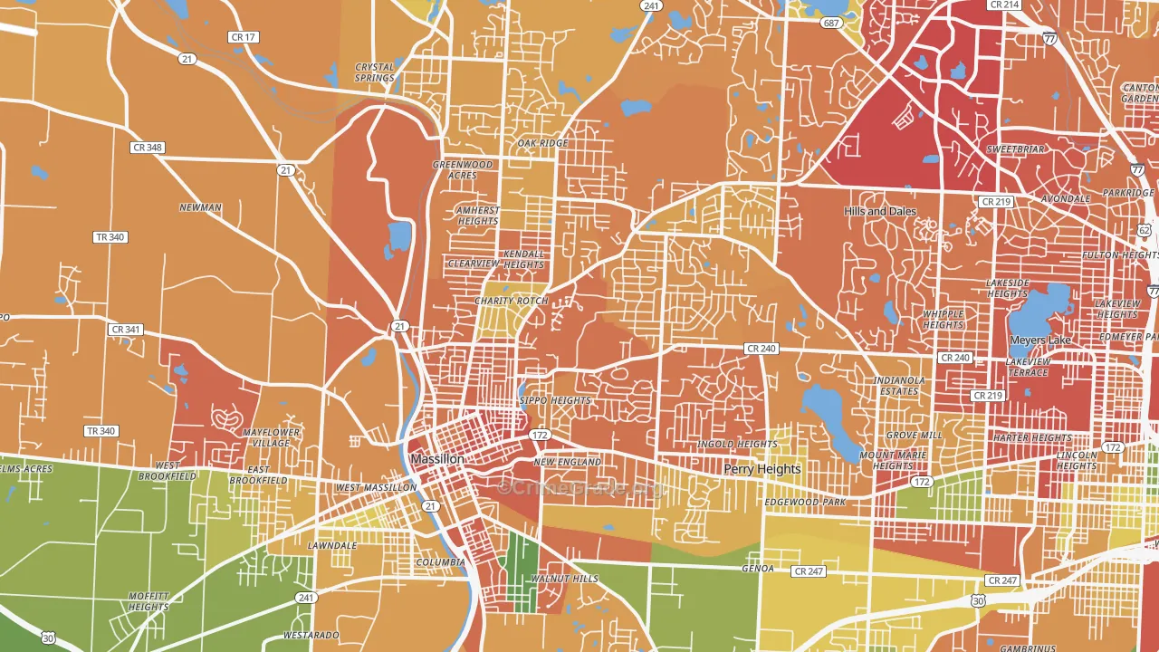 44646, OH Map of Theft Rates
