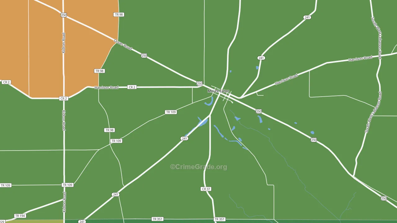 44659, OH Map of Theft Rates