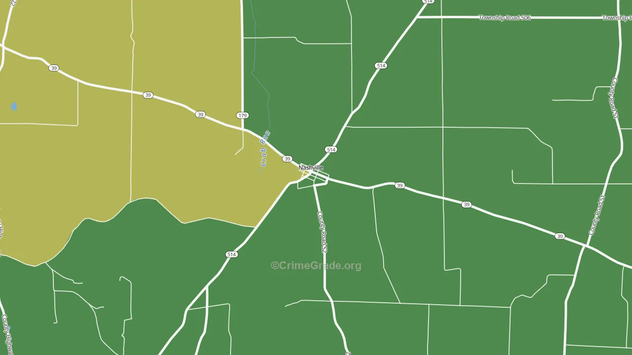 44661, OH Map of Theft Rates