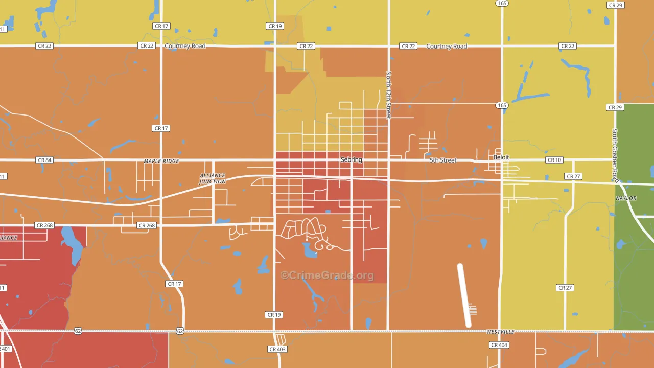 44672, OH Map of Theft Rates
