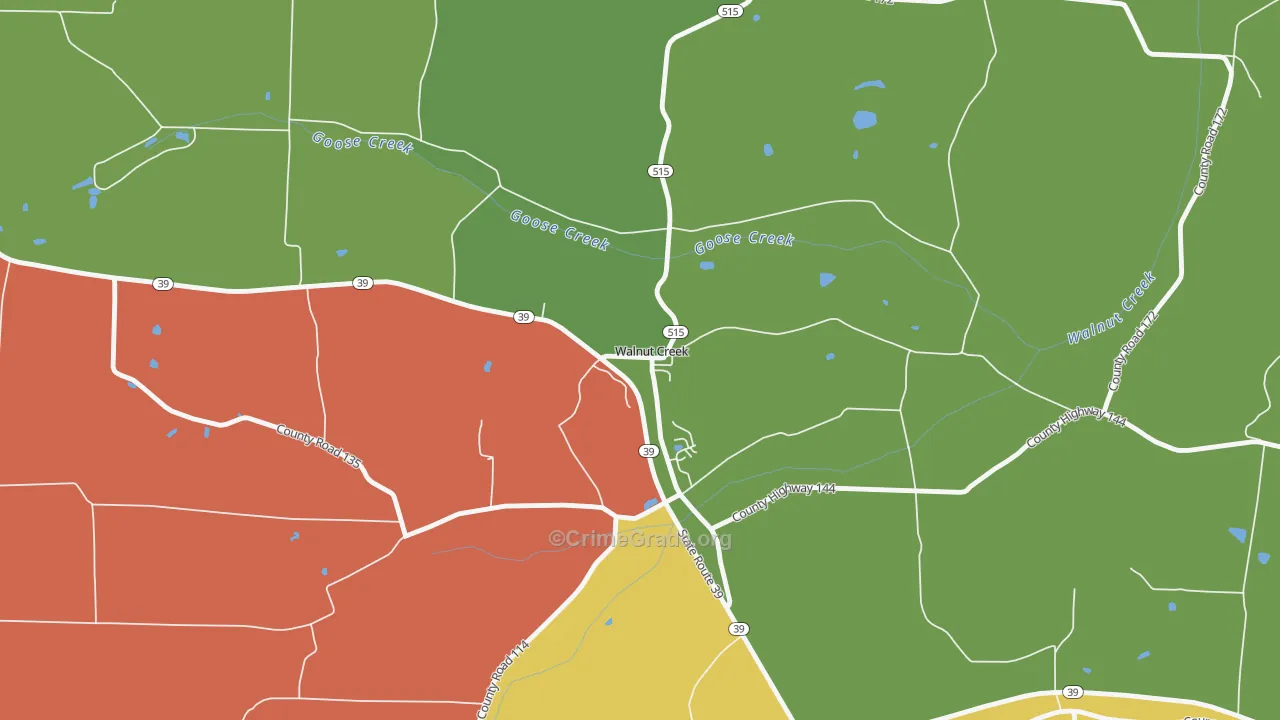 44687, OH Map of Theft Rates