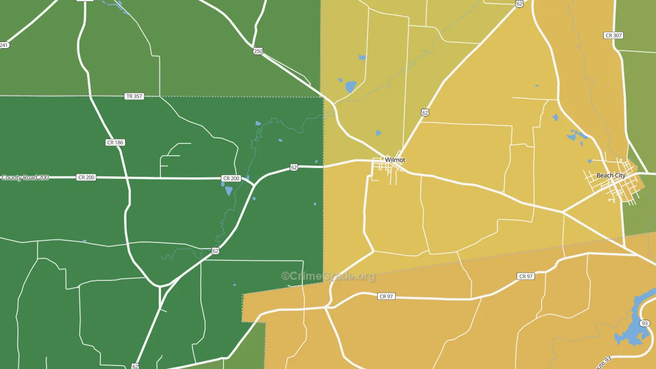 44689, OH Map of Theft Rates
