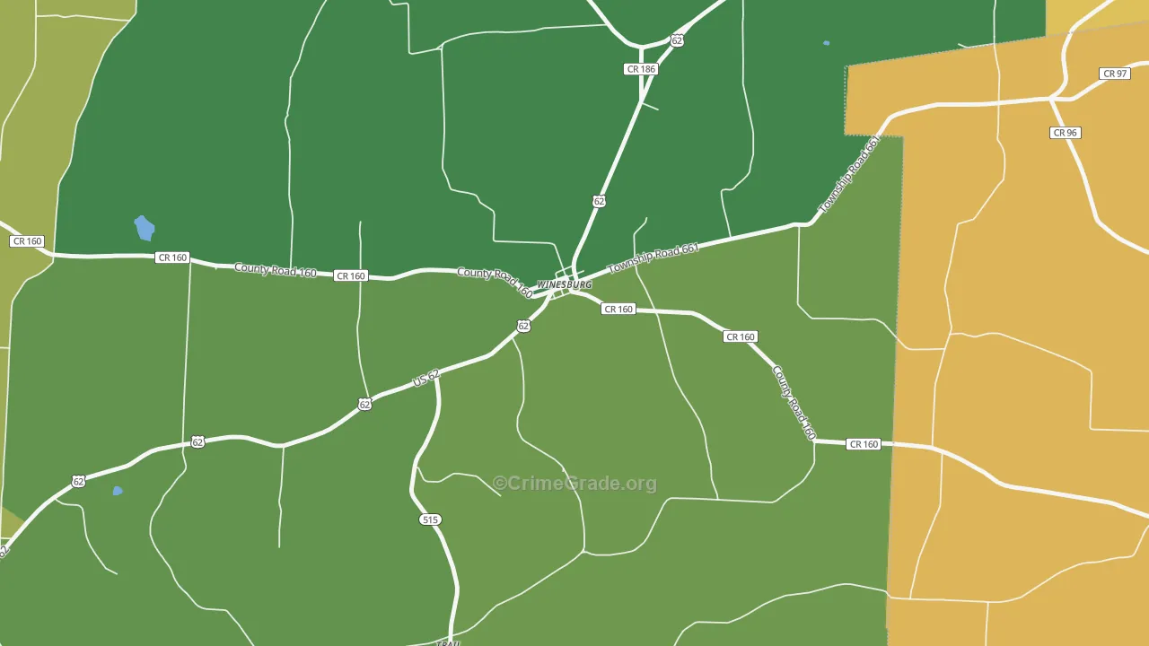 44690, OH Map of Theft Rates