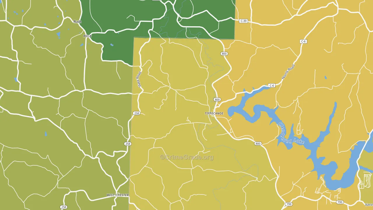 44699, OH Map of Theft Rates