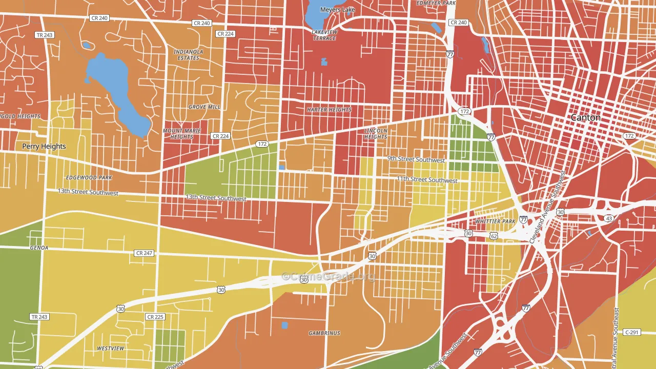 44710, OH Map of Theft Rates