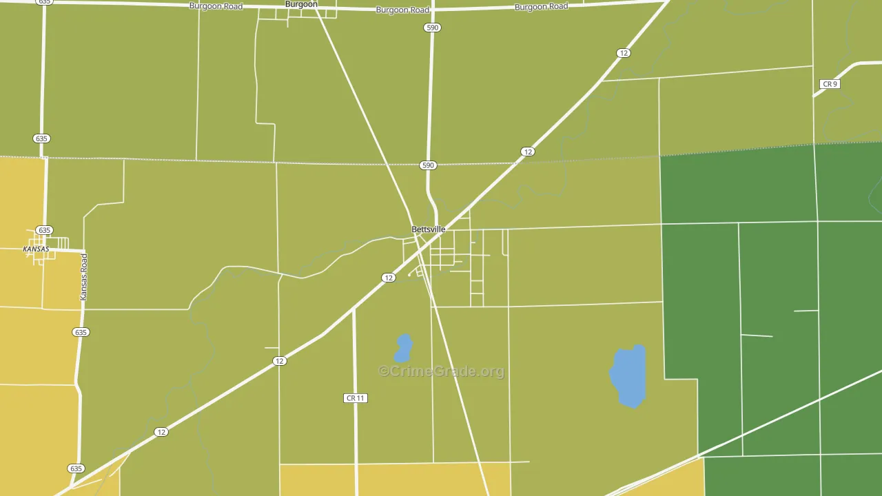 44815, OH Map of Theft Rates