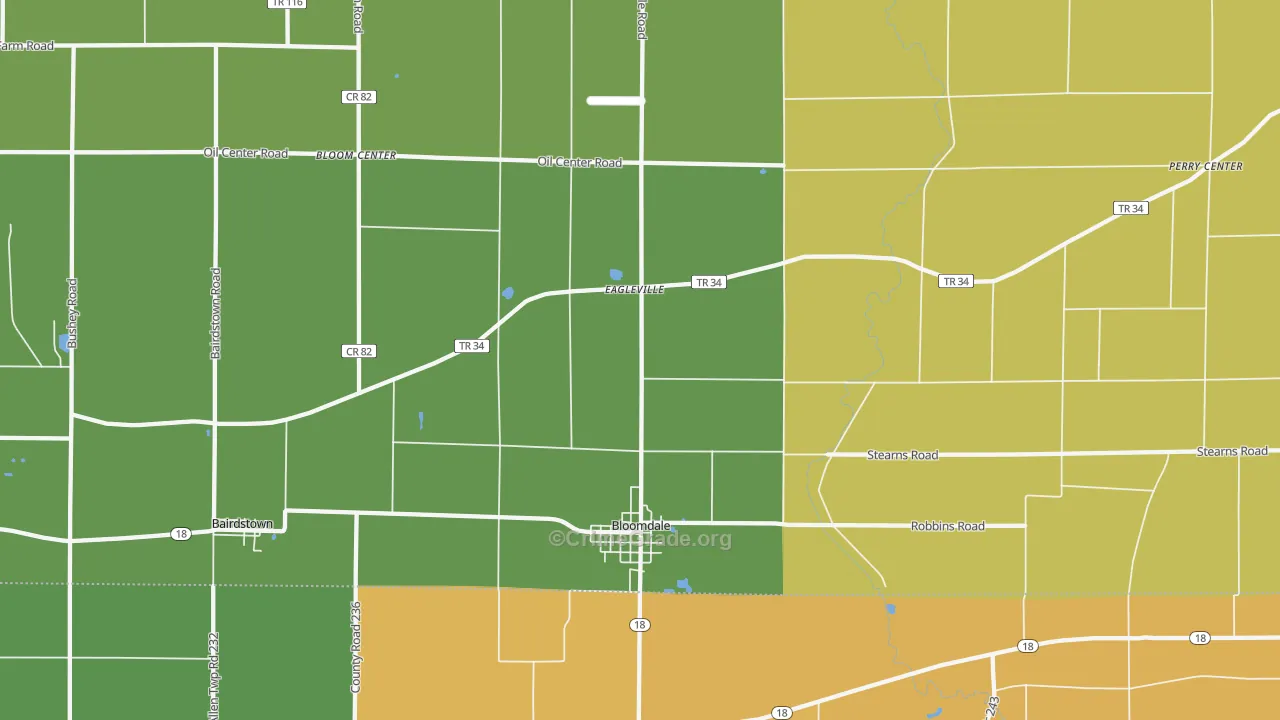 44817, OH Map of Theft Rates