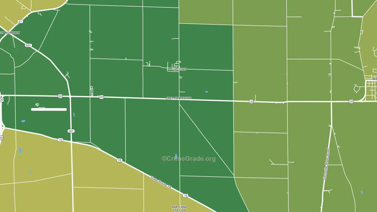 44826, OH Map of Theft Rates