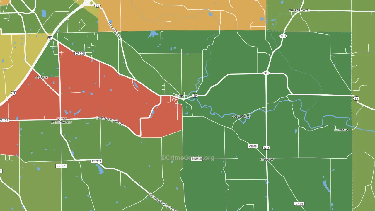 44843, OH Map of Theft Rates