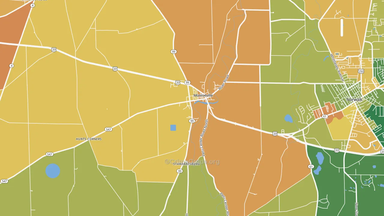 44847, OH Map of Theft Rates