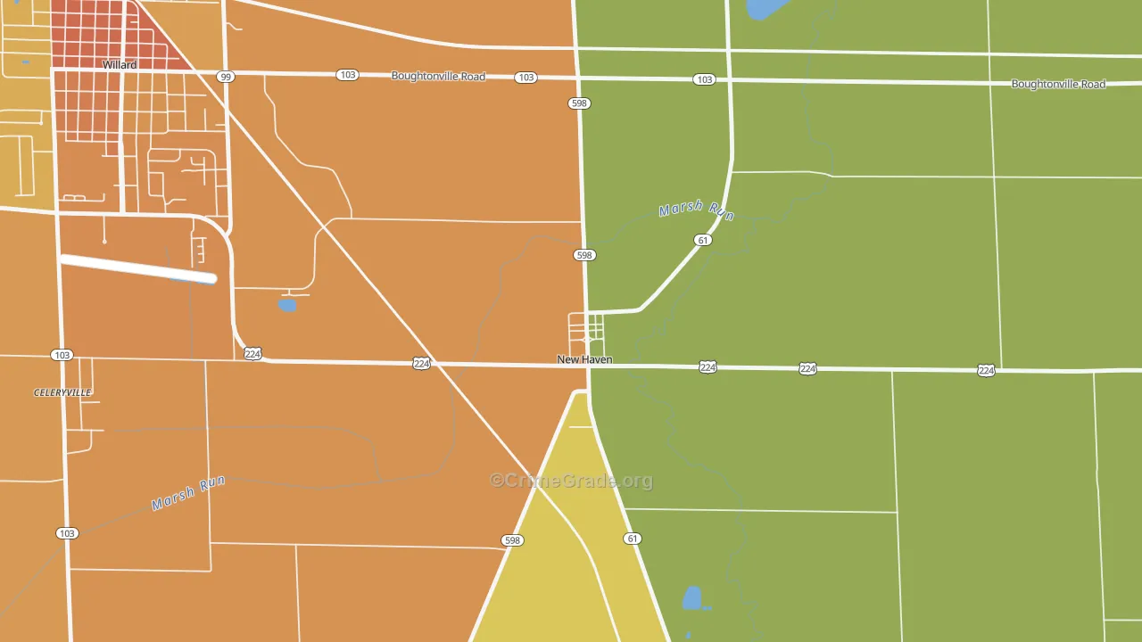 44850, OH Map of Theft Rates