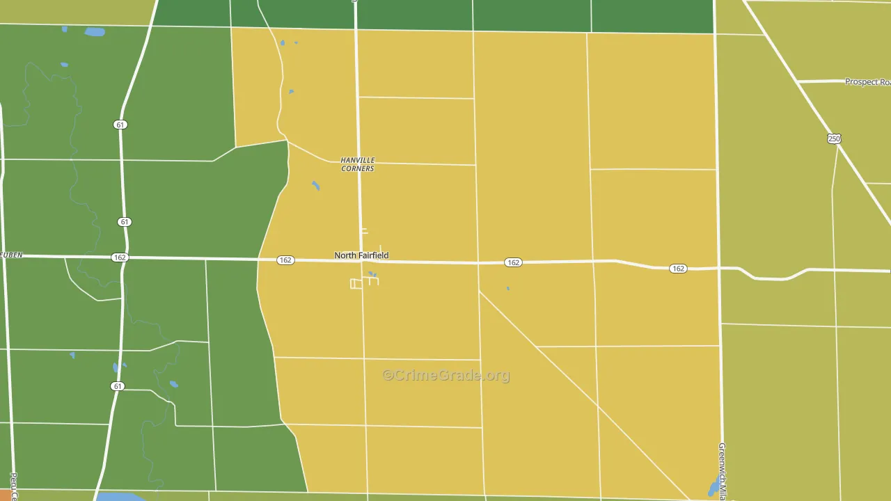 44855, OH Map of Theft Rates
