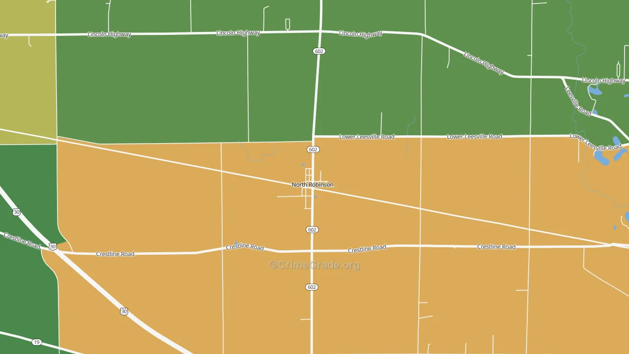 44856, OH Map of Theft Rates