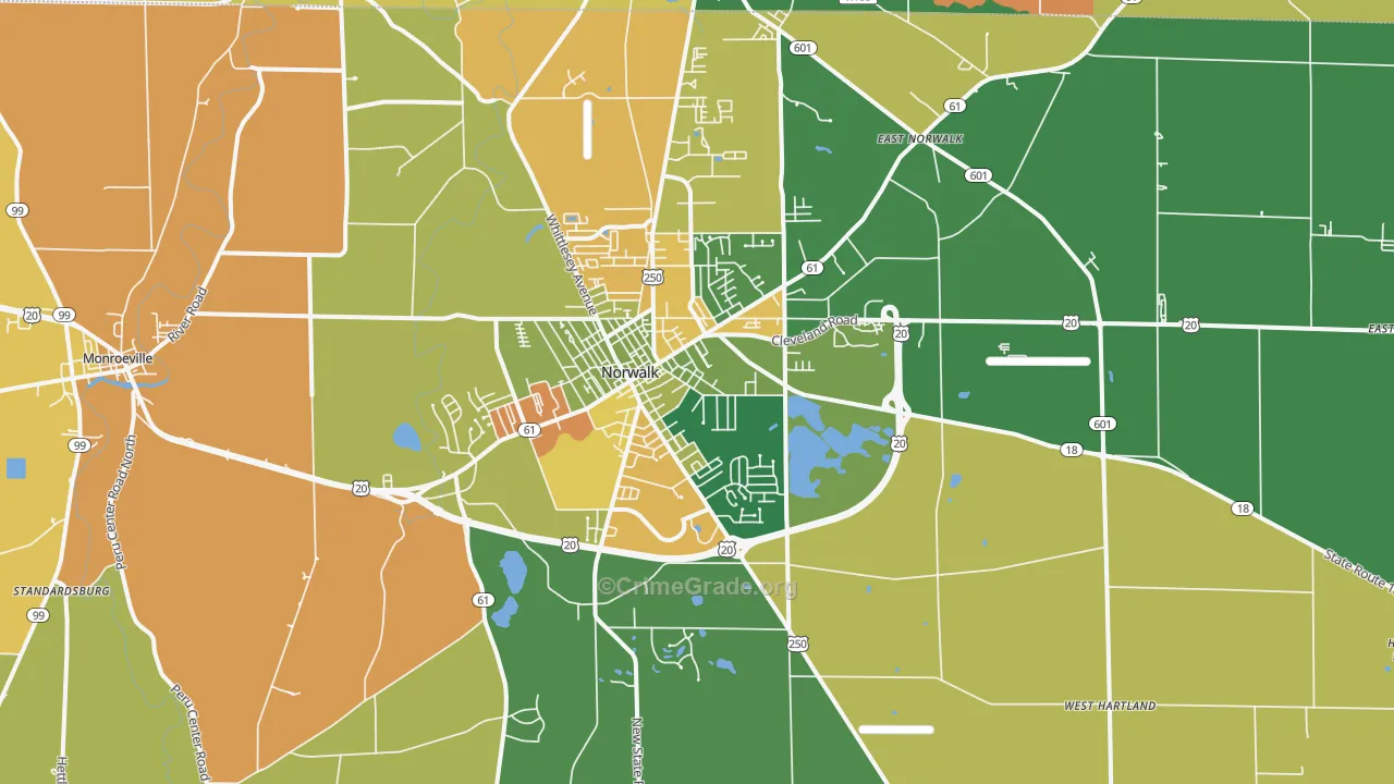 44857, OH Map of Theft Rates