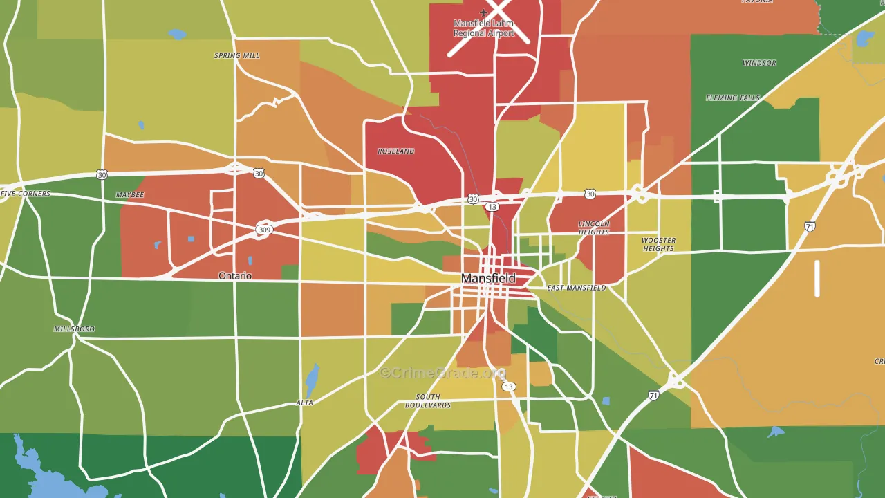 44903, OH Map of Theft Rates