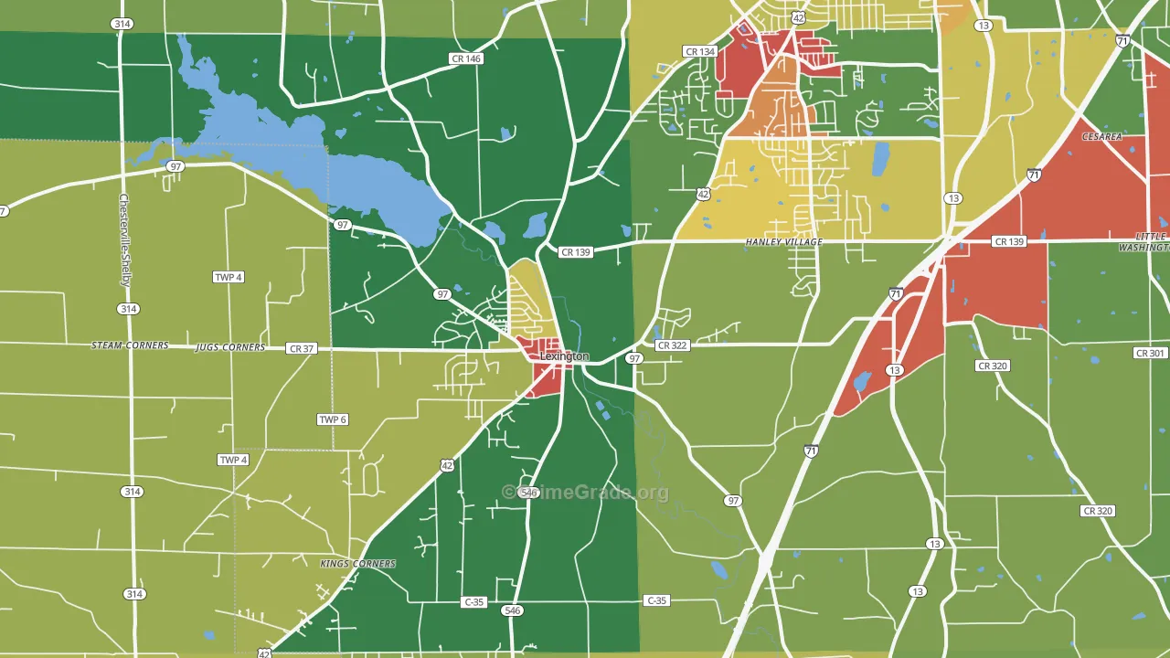 44904, OH Map of Theft Rates