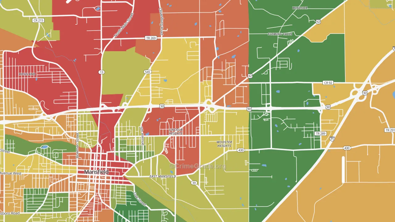 44905, OH Map of Theft Rates