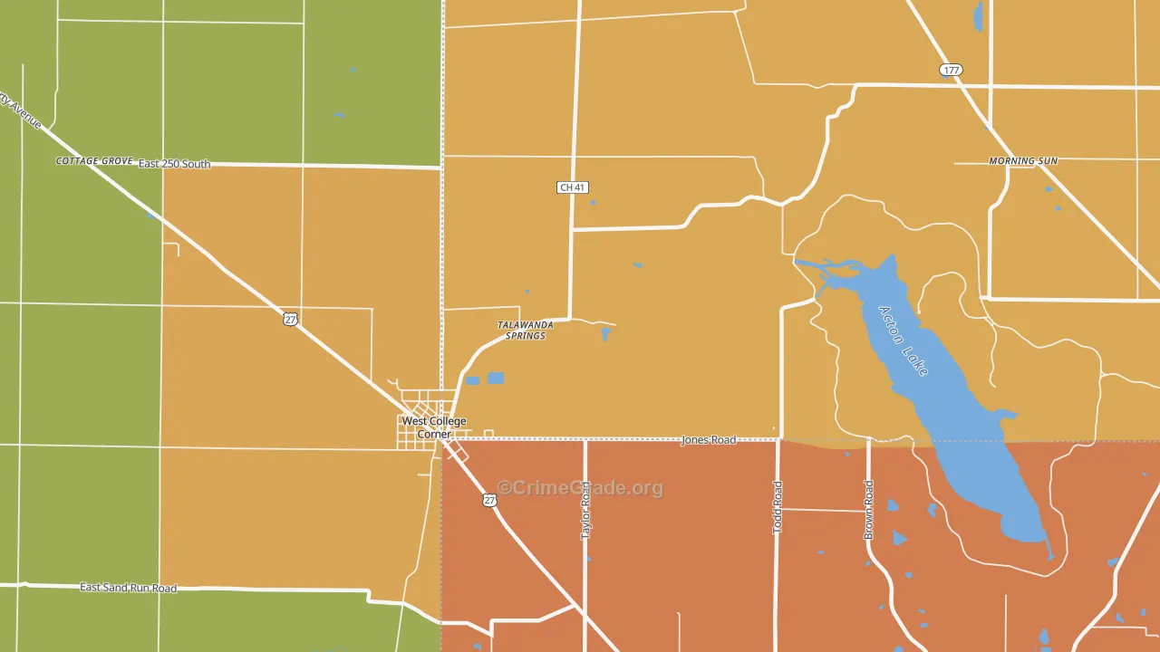 45003, OH Map of Theft Rates
