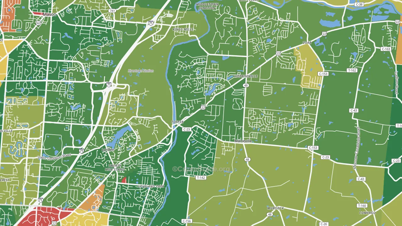 45039, OH Map of Theft Rates