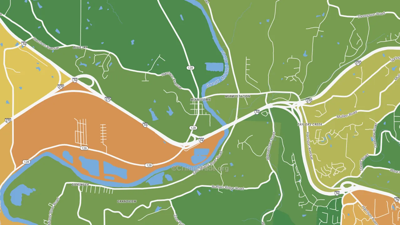 45041, OH Map of Theft Rates
