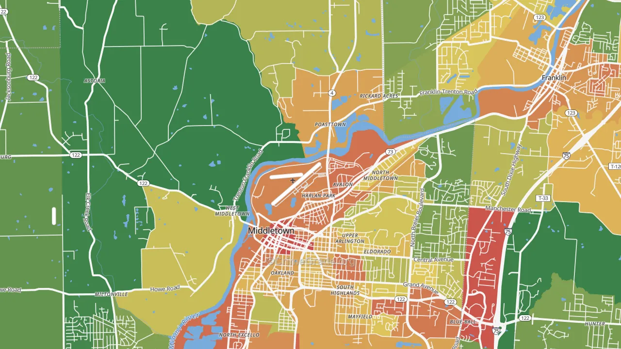 45042, OH Map of Theft Rates
