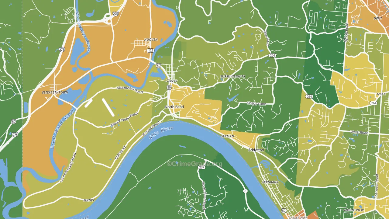45052, OH Map of Theft Rates