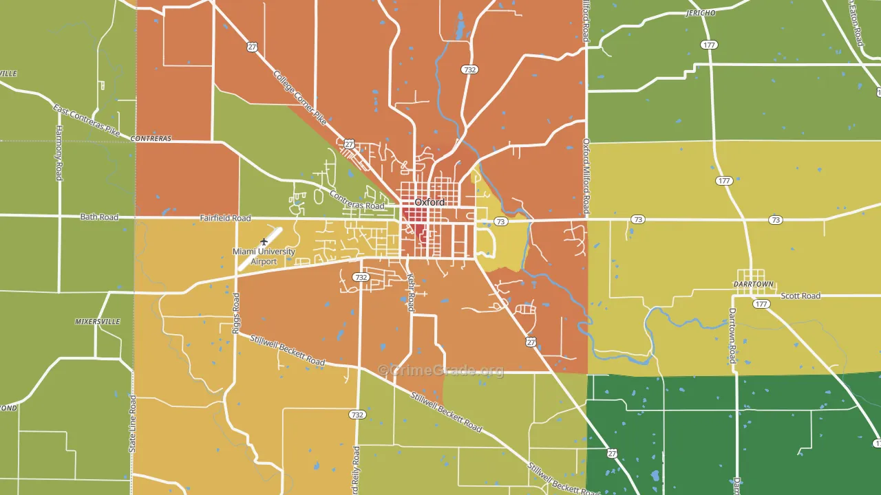 45056, OH Map of Theft Rates