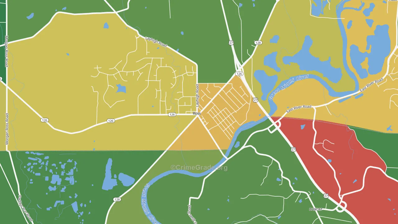 45061, OH Map of Theft Rates