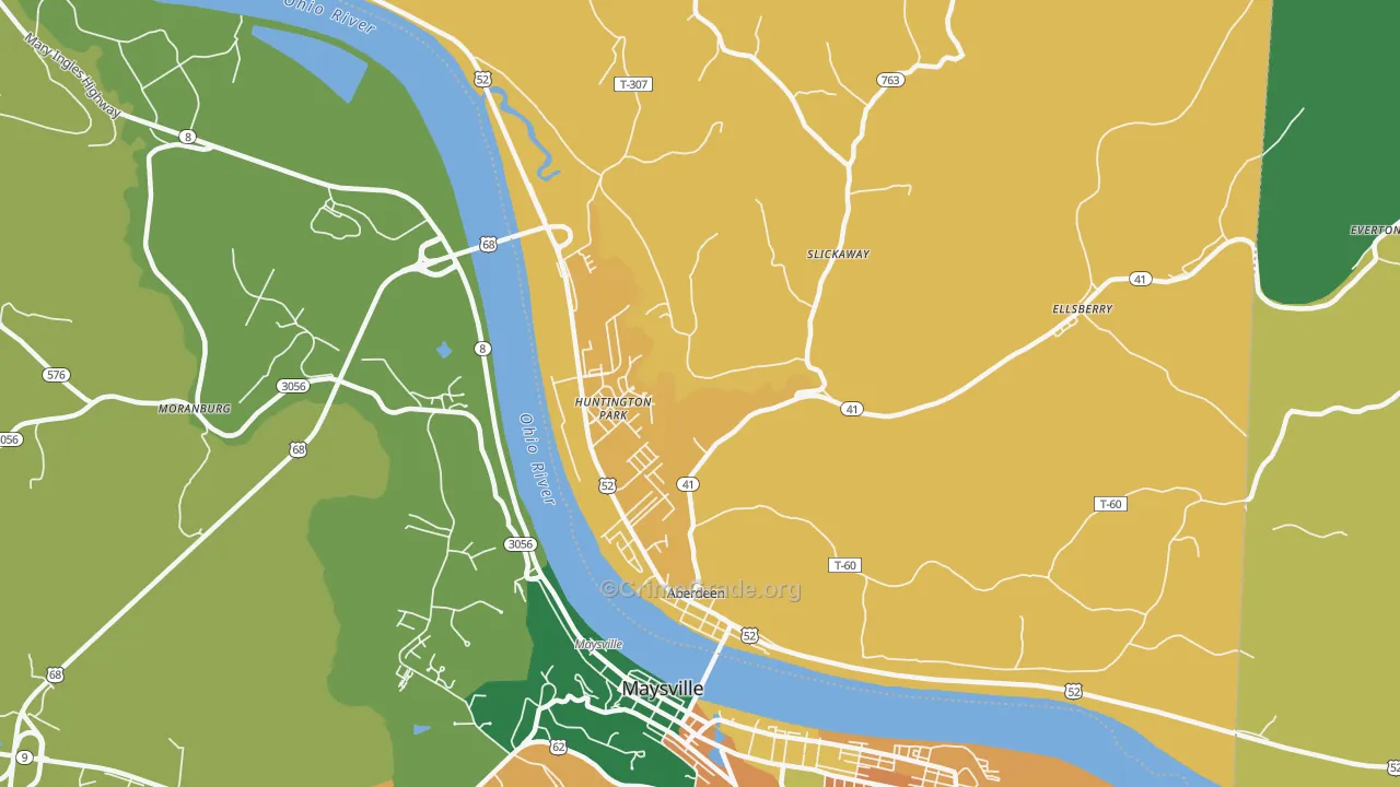 45101, OH Map of Theft Rates
