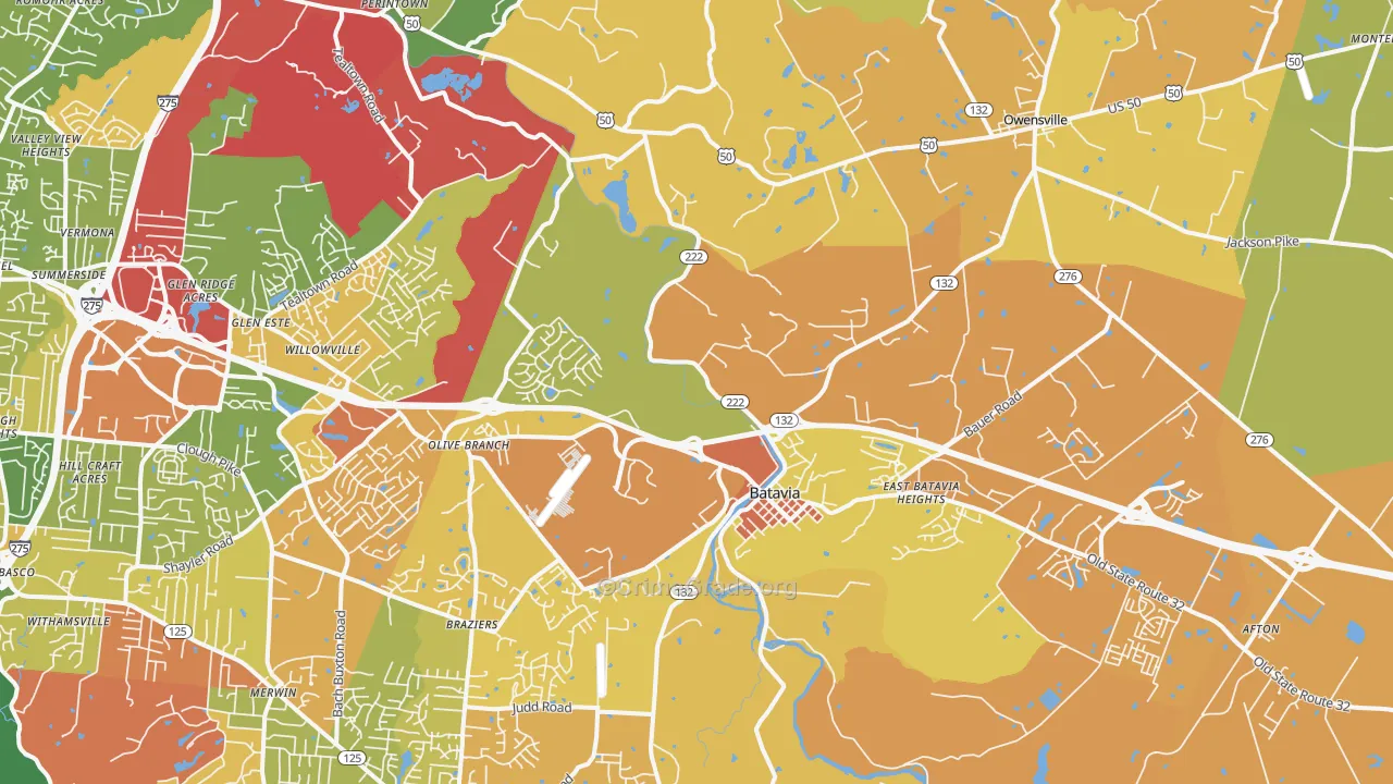 45103, OH Map of Theft Rates