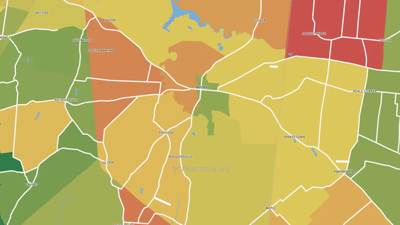 45106, OH Map of Theft Rates