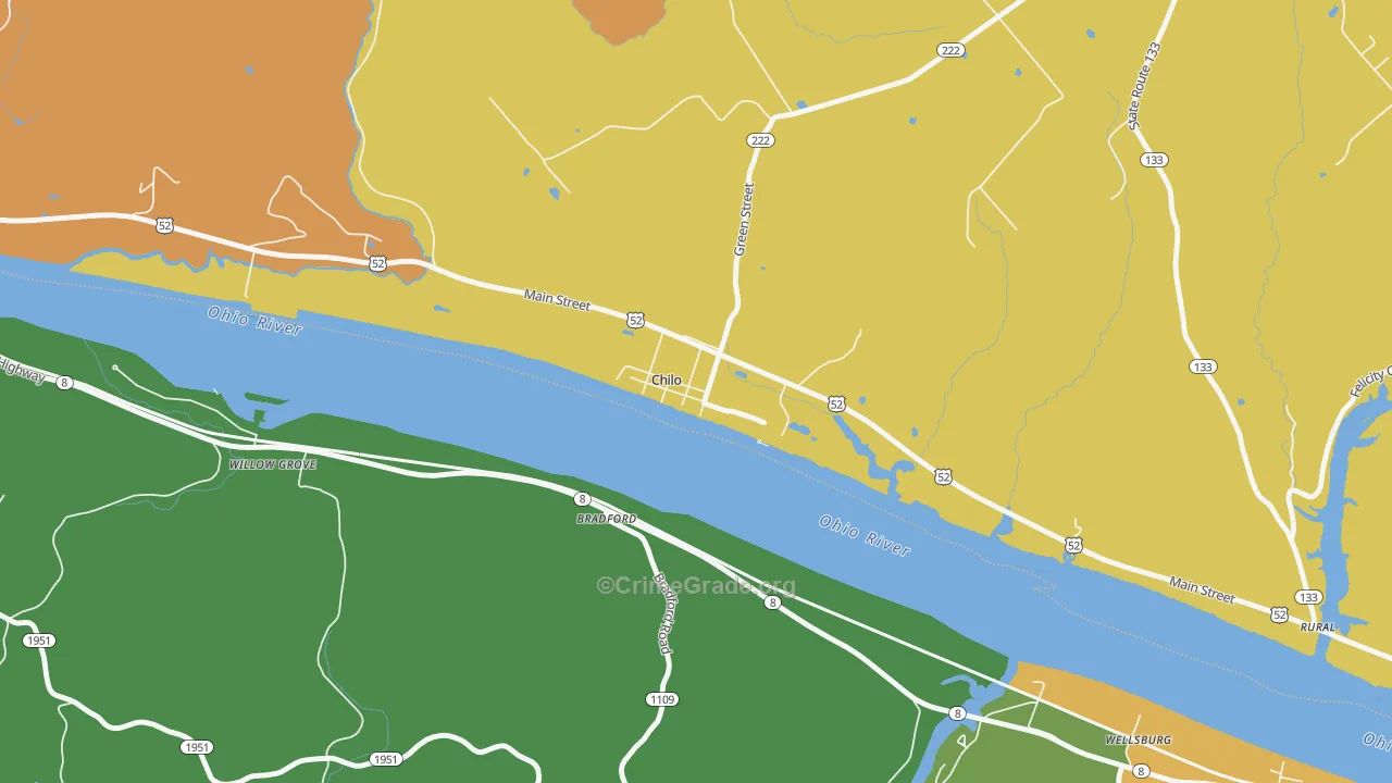 45112, OH Map of Theft Rates