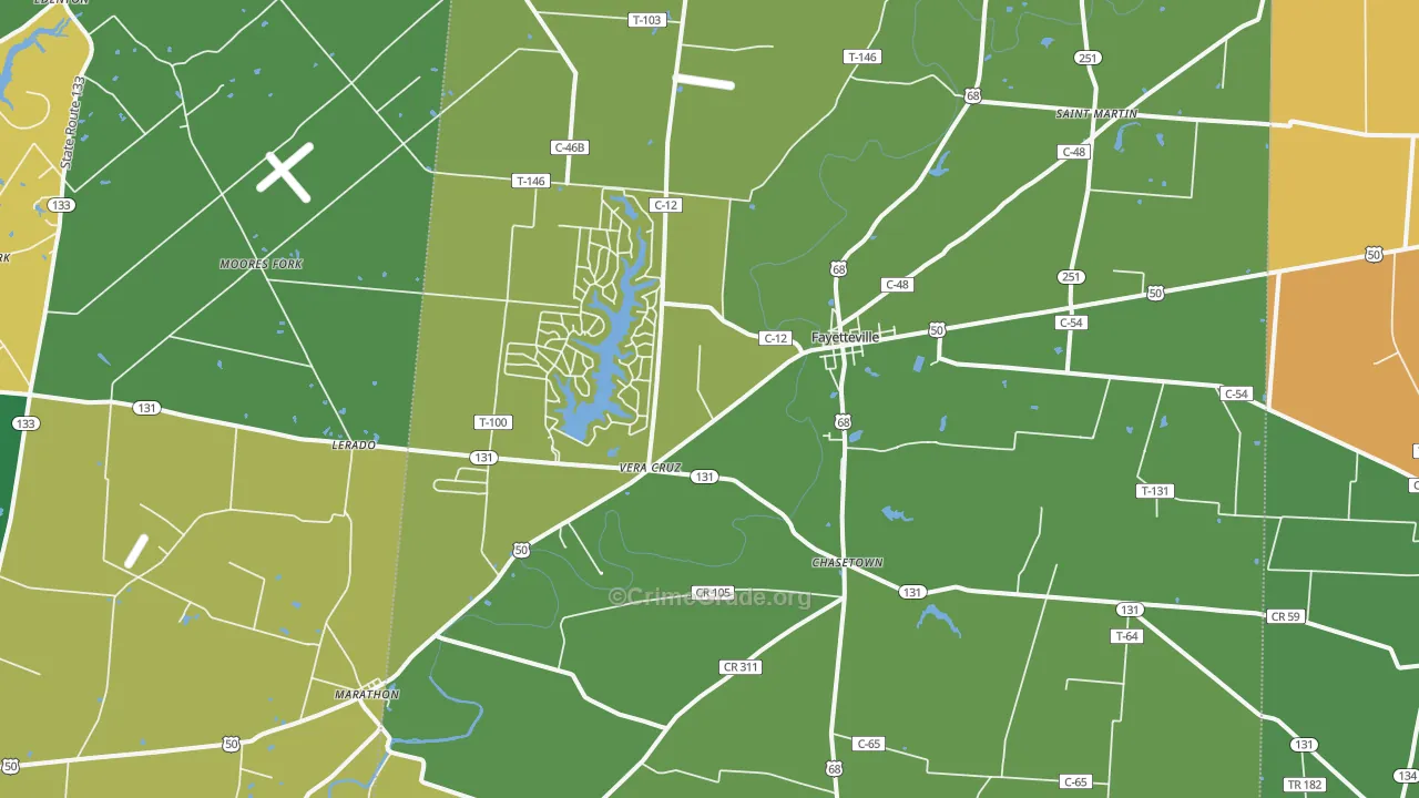 45118, OH Map of Theft Rates