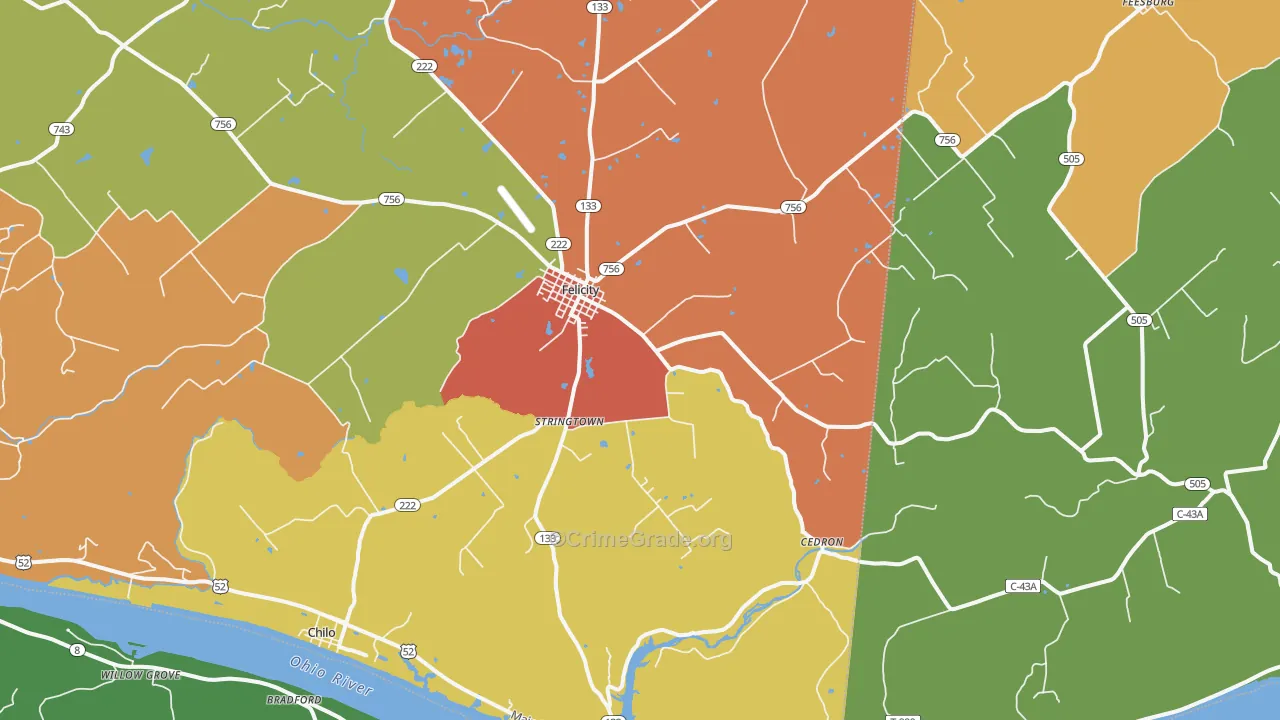 45120, OH Map of Theft Rates
