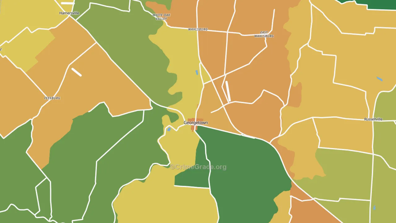 45121, OH Map of Theft Rates