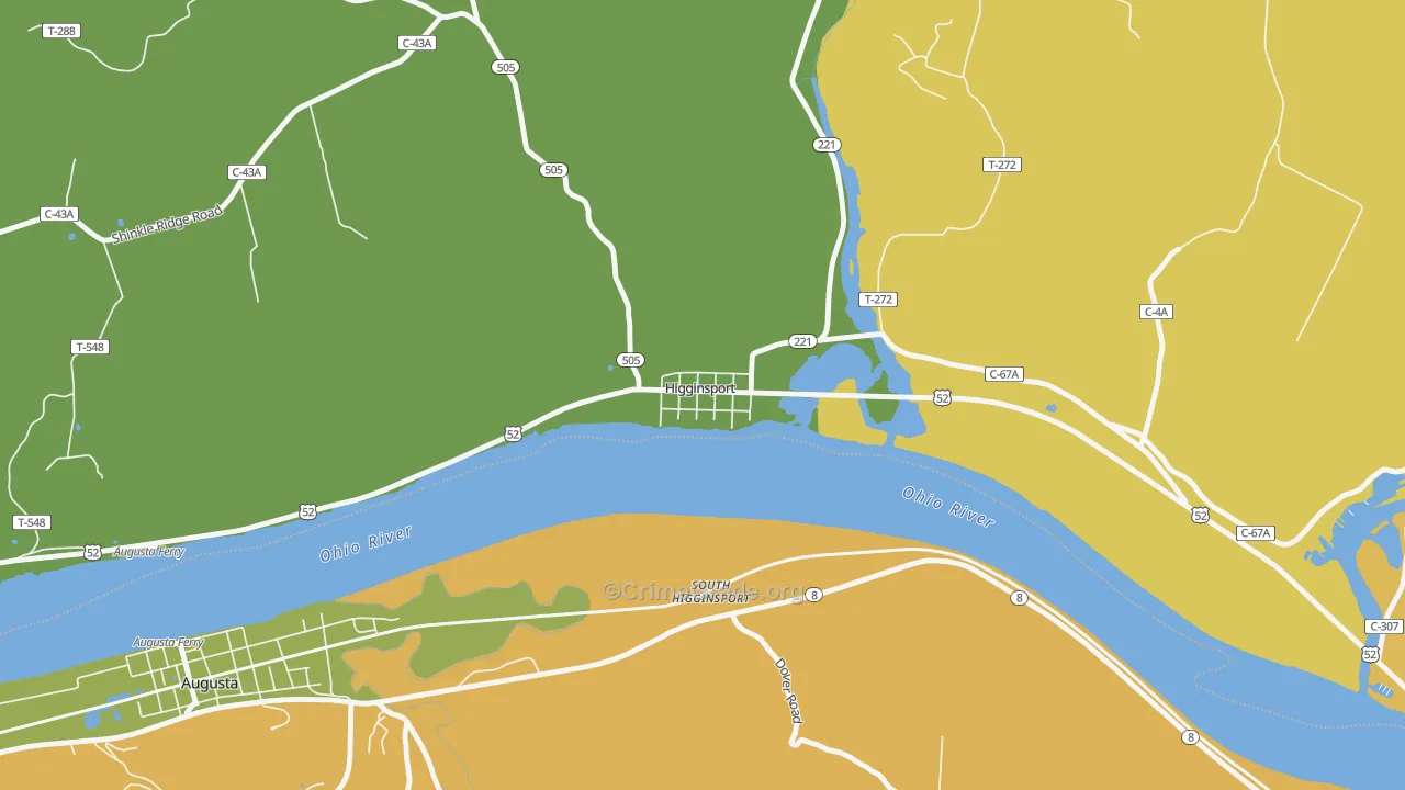 45131, OH Map of Theft Rates