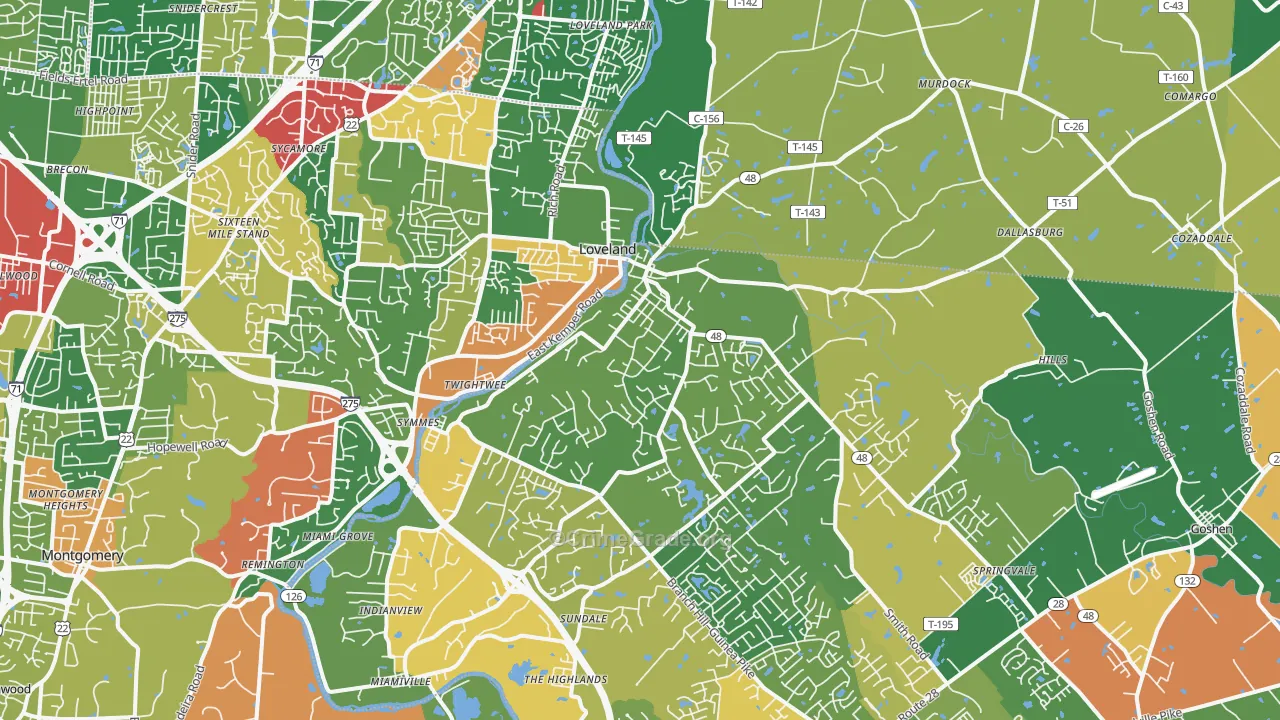 45140, OH Map of Theft Rates