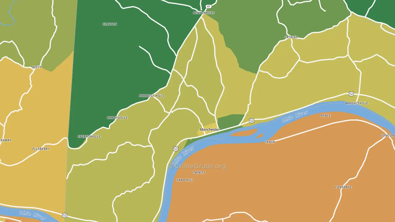 45144, OH Map of Theft Rates