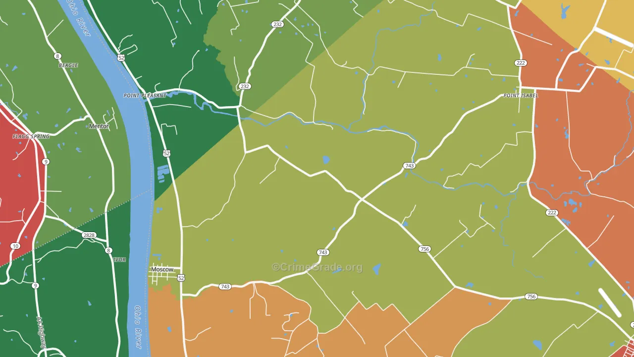 45153, OH Map of Theft Rates