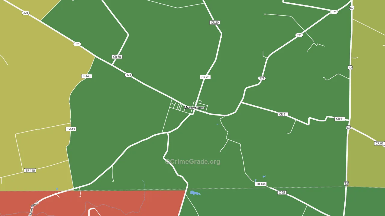45155, OH Map of Theft Rates