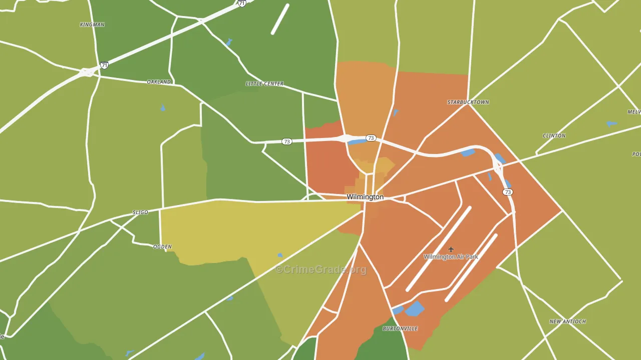 45177, OH Map of Theft Rates