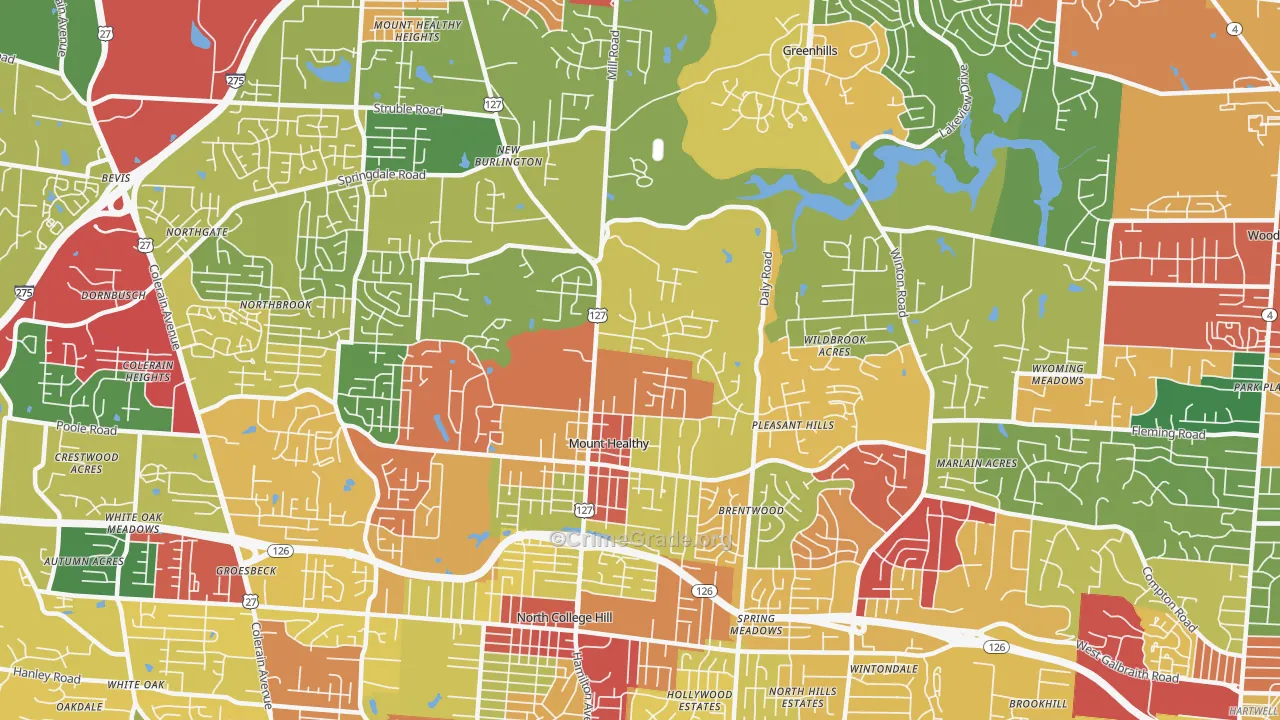 45231, OH Map of Theft Rates