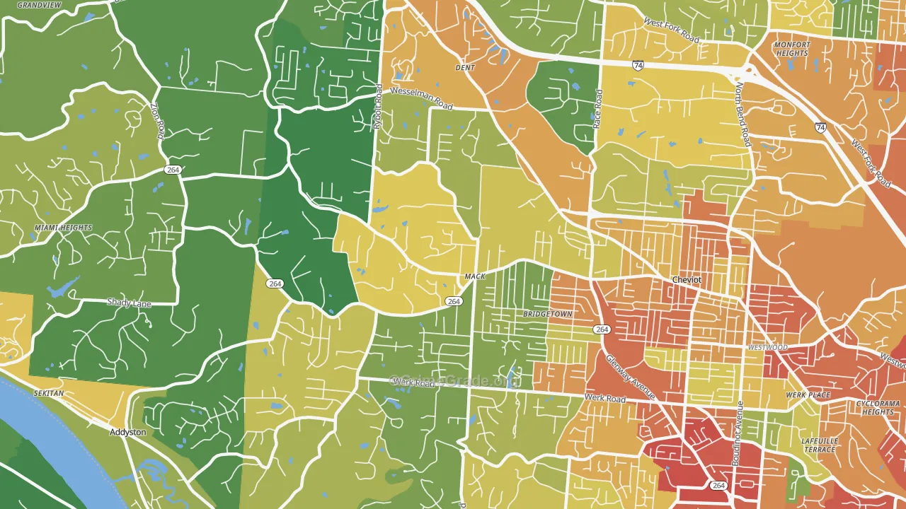 45248, OH Map of Theft Rates