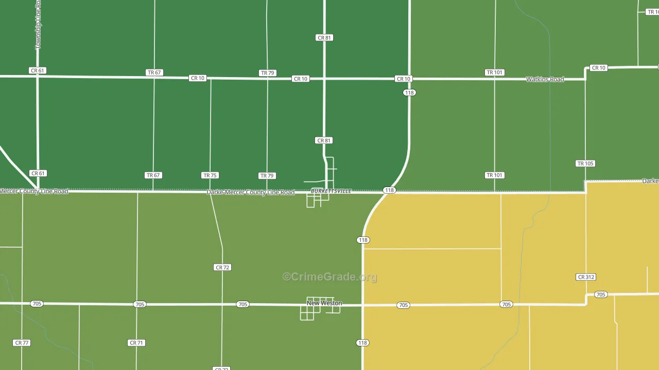 45310, OH Map of Theft Rates