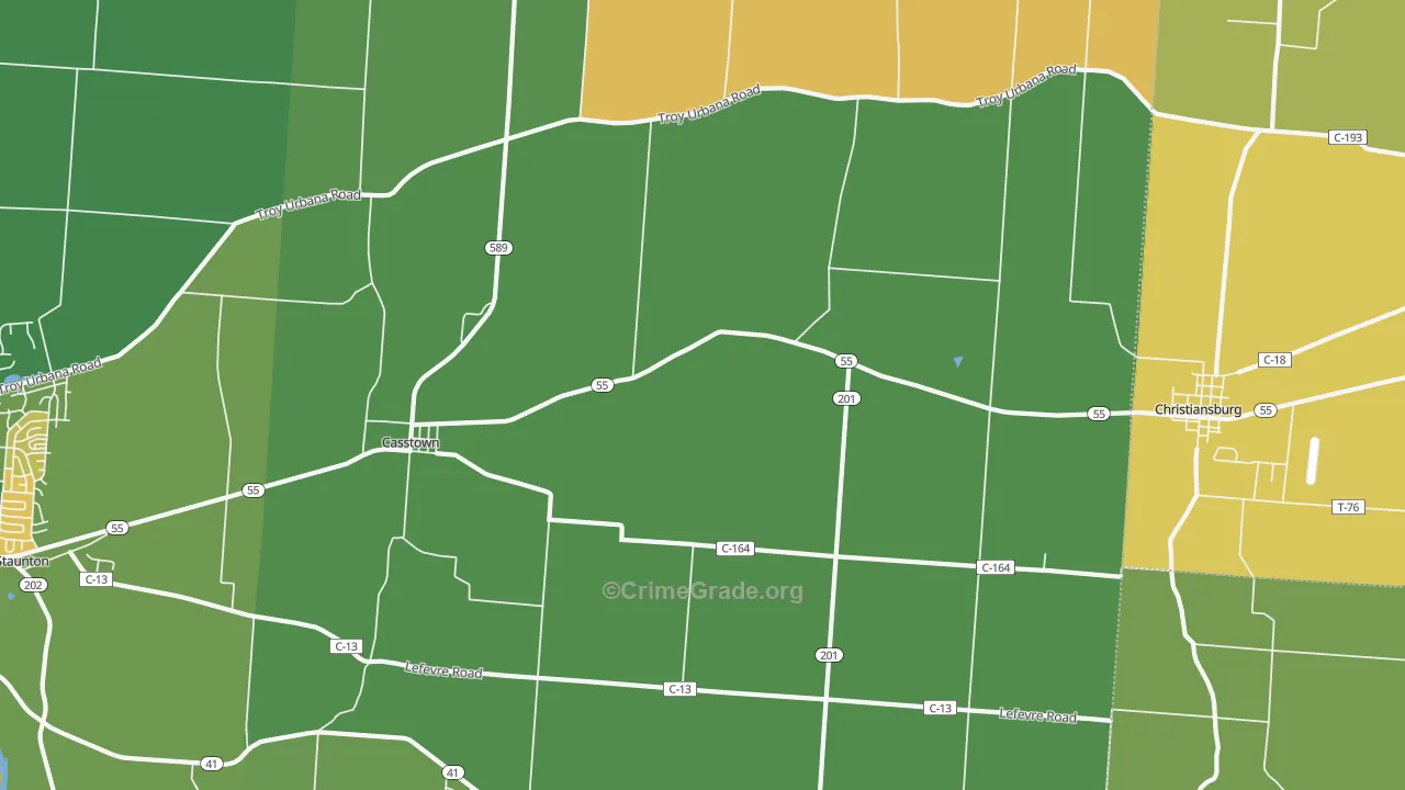 45312, OH Map of Theft Rates