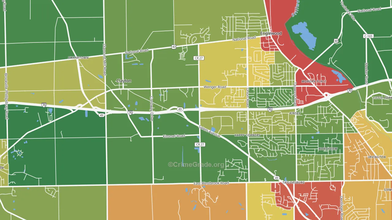 45315, OH Map of Theft Rates