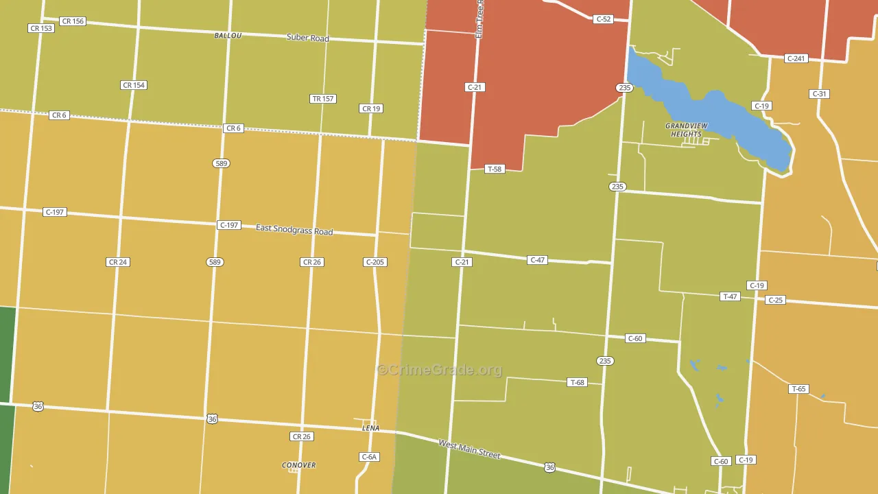 45317, OH Map of Theft Rates