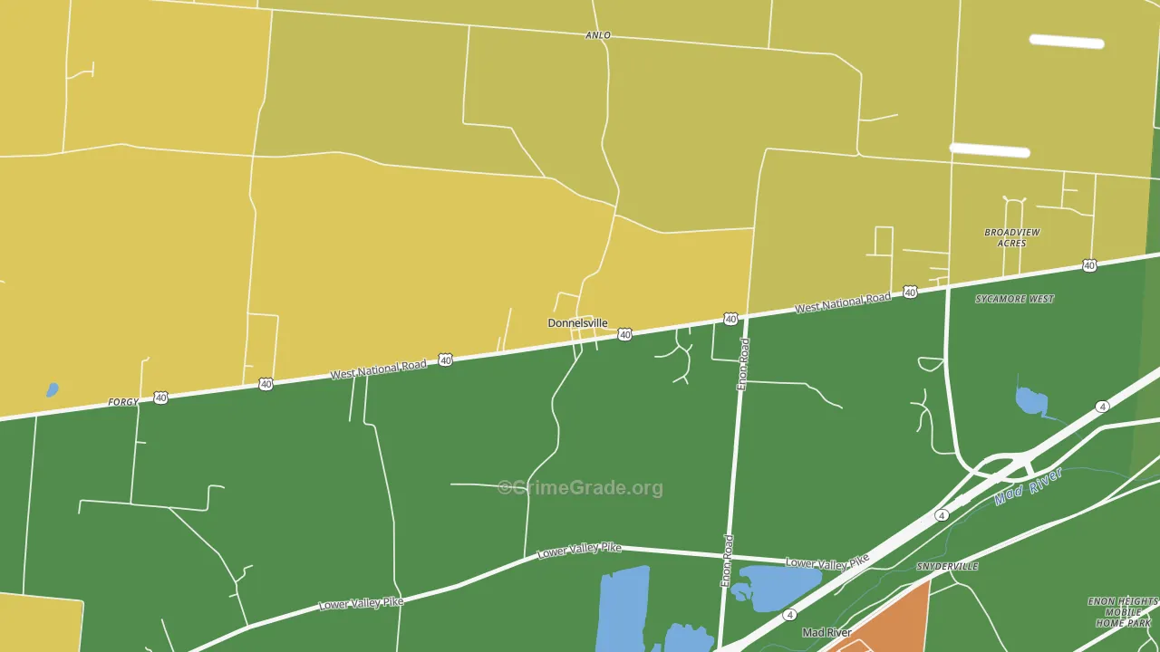45319, OH Map of Theft Rates
